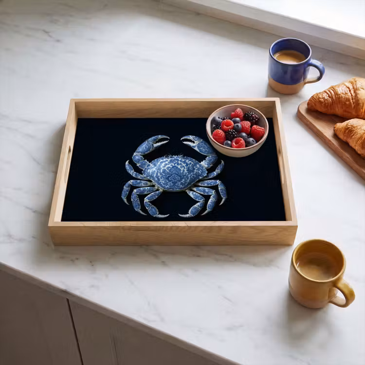 Tray - Crab - Delft blue - Animals — 3