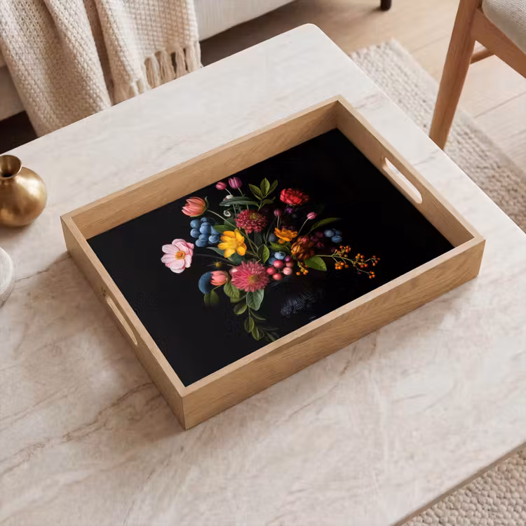 Tray - Flowers - Merry - Vase — 2