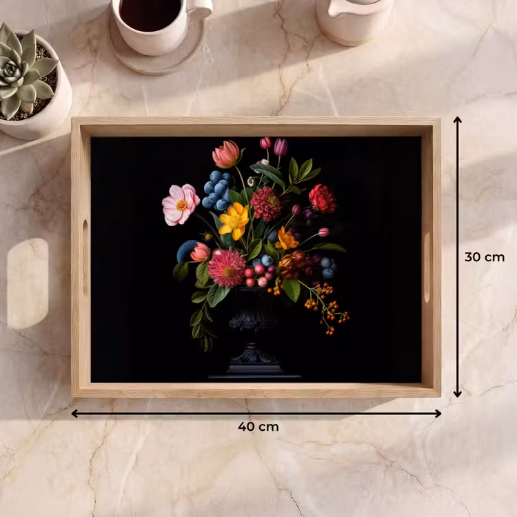 Tray - Flowers - Merry - Vase — 8