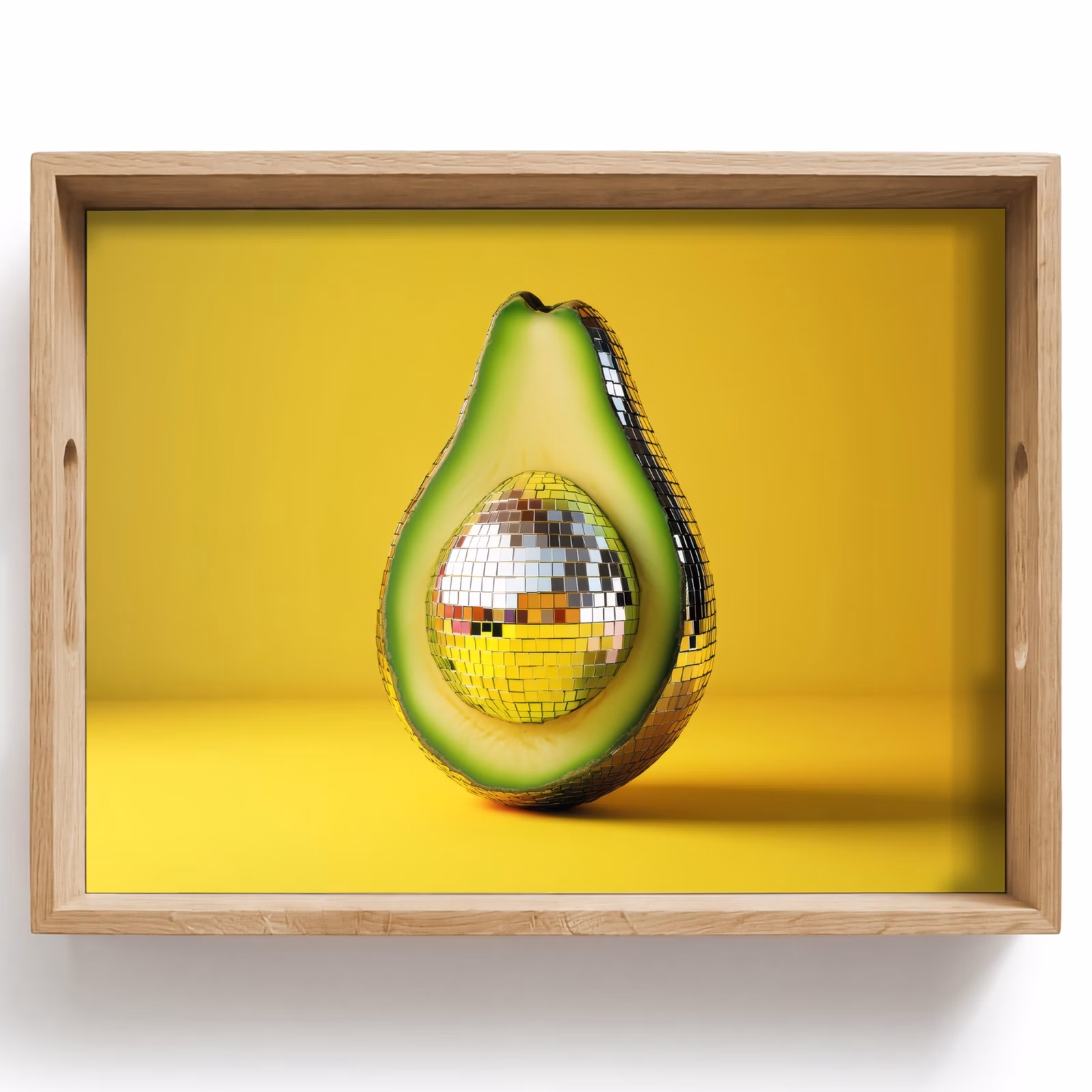 Tray - Avocado - Discoball - Yellow - Glitter — 1