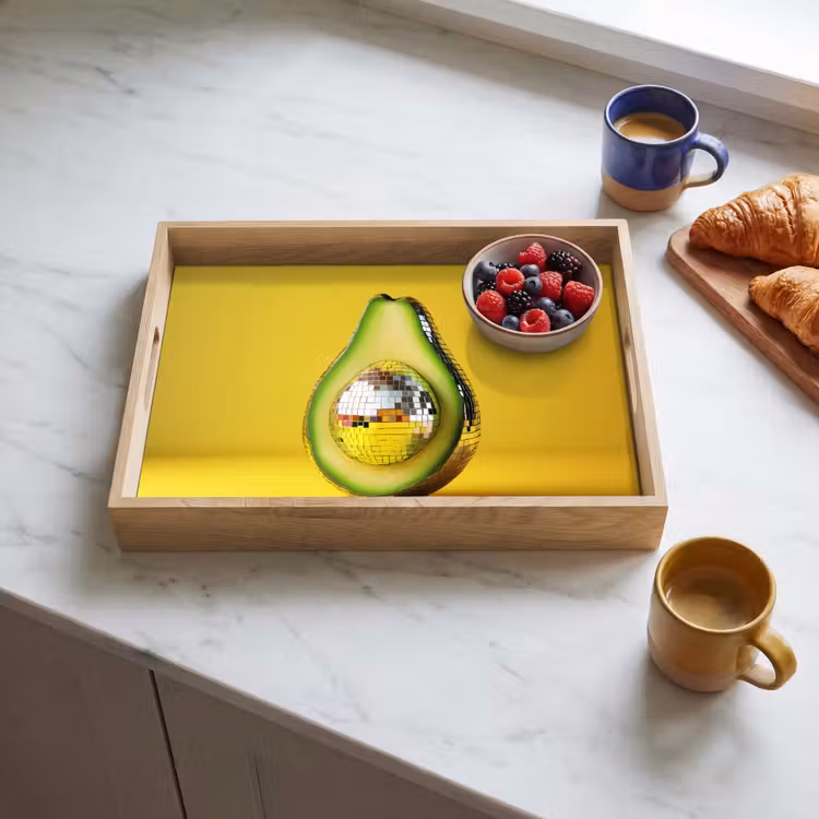 Tray - Avocado - Discoball - Yellow - Glitter — 3