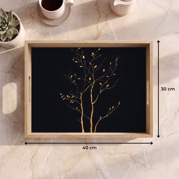 Tray - Branches - Leaves - Black — 8