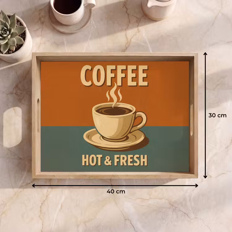 Tray - Coffee - Cup - Vintage - Quote — 8