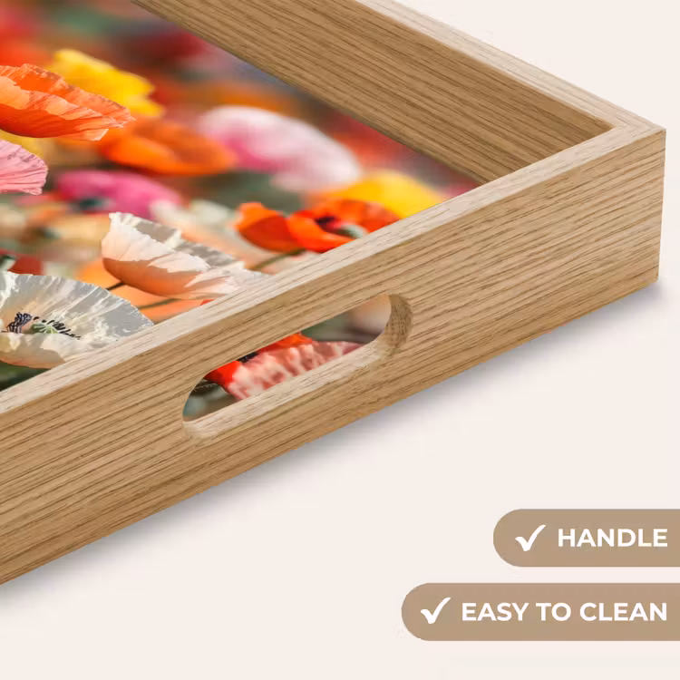 Tray - Field of flowers - Poppies - Colorful — 9