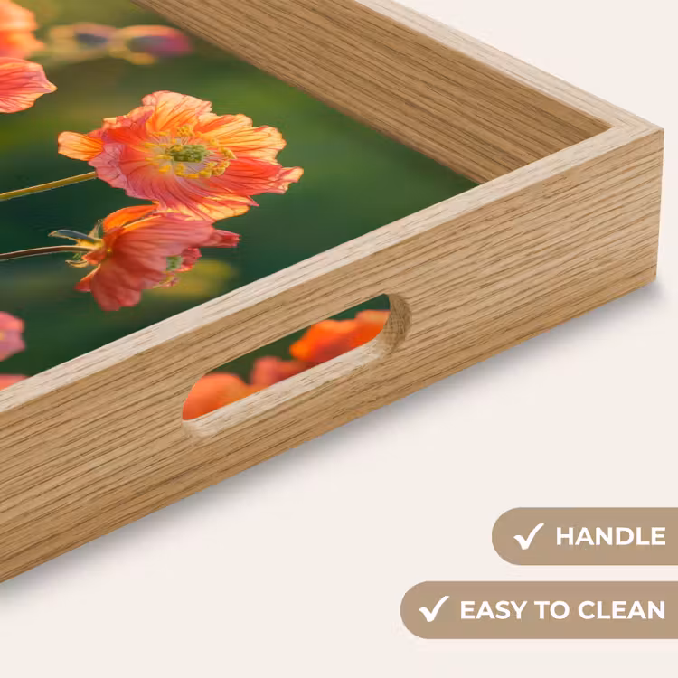 Tray - Field of flowers - Sunbeams - Orange — 9