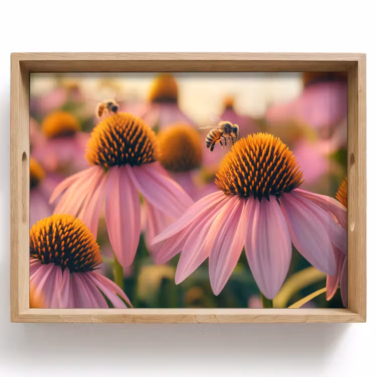 Tray - Flowers - Purple - Bees — 1