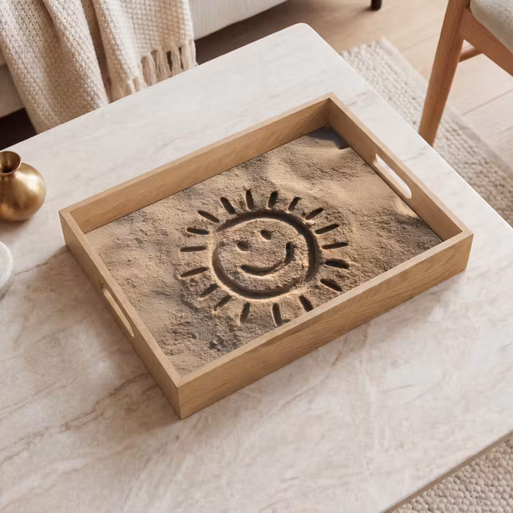 Tray - Face - Sun - Sand - Signed — 2