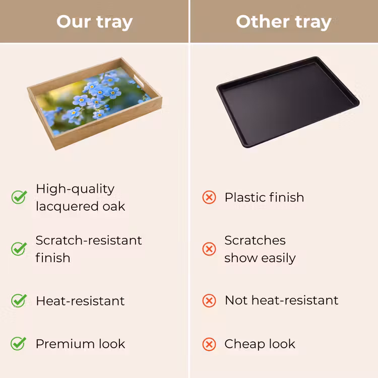 Tray - Flowers - Blue - Forget me not — 10