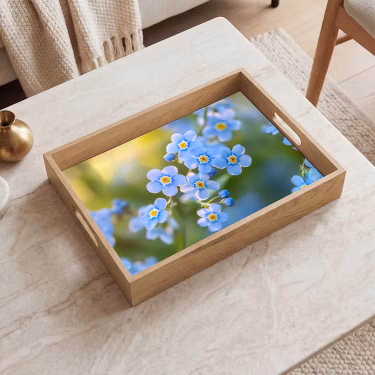 Tray - Flowers - Blue - Forget me not — 2
