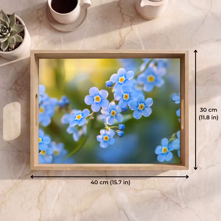 Tray - Flowers - Blue - Forget me not — 7