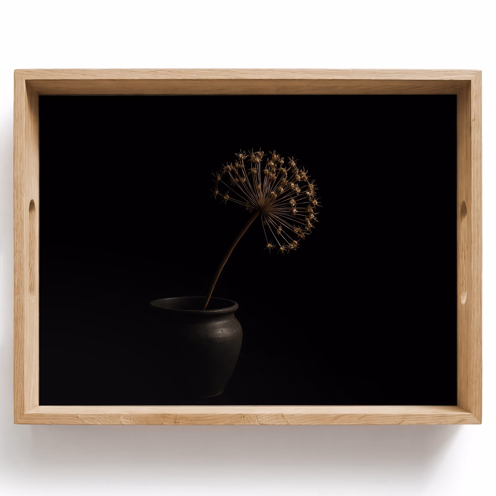 Tray - Bulb - Dried - Vase - Black — 1