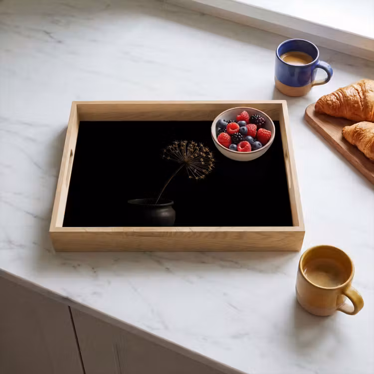 Tray - Bulb - Dried - Vase - Black — 3