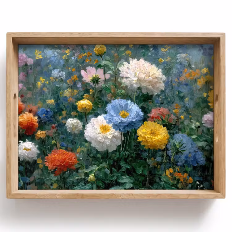 Tray - Close-up - Field - Flowers - Colorful — 1