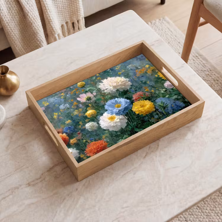 Tray - Close-up - Field - Flowers - Colorful — 2