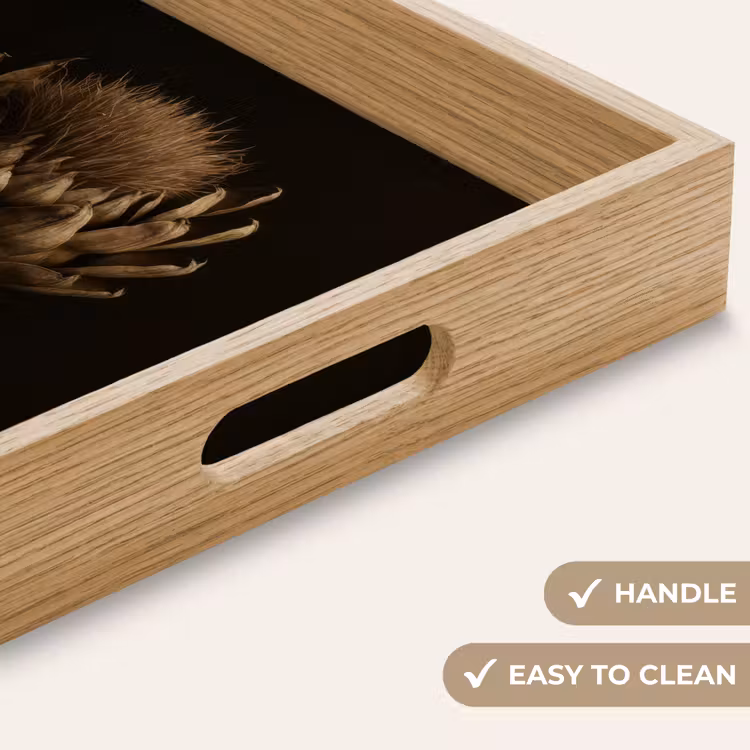 Tray - Dark brown - Flower - Texture - Artichoke — 9