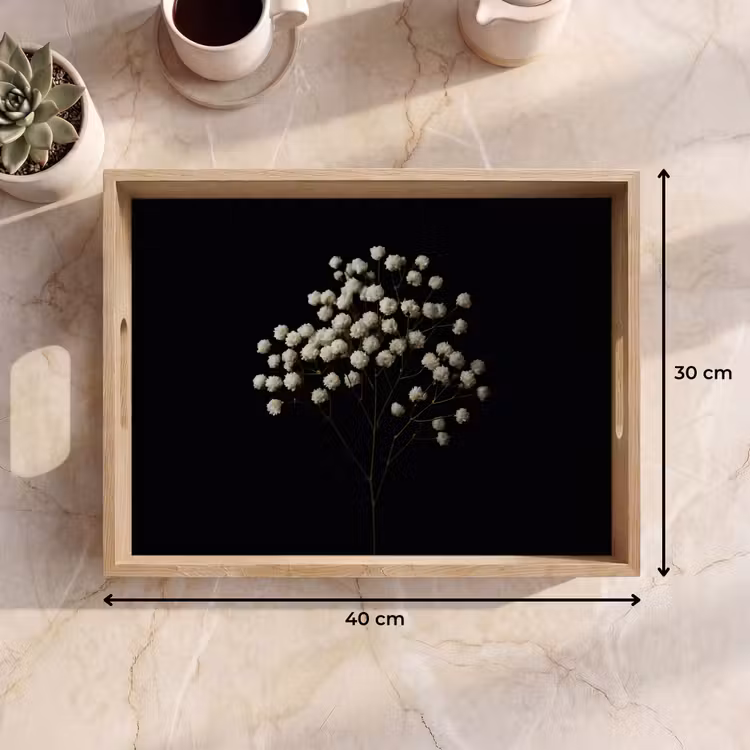 Tray - Drywall - Flowers - White - Minimalist — 8