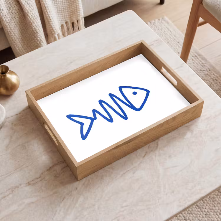 Tray - Fish - Minimalist - Blue - Line — 2