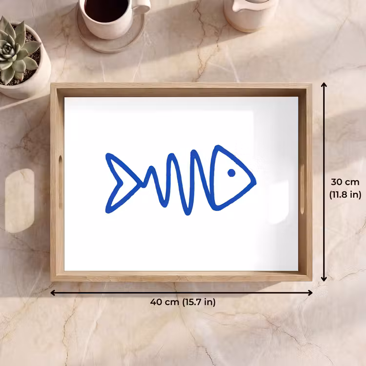 Tray - Fish - Minimalist - Blue - Line — 7