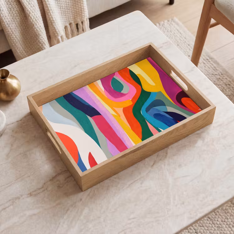 Tray - Abstract - Colorful - Waves - Lines — 2