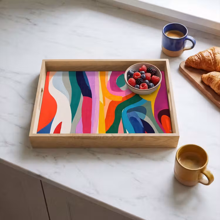 Tray - Abstract - Colorful - Waves - Lines — 3