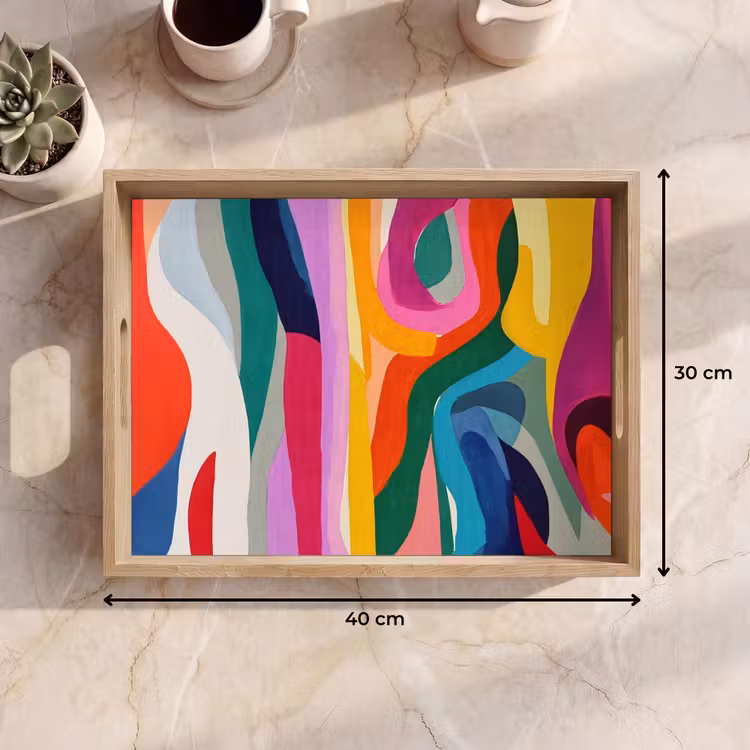 Tray - Abstract - Colorful - Waves - Lines — 8
