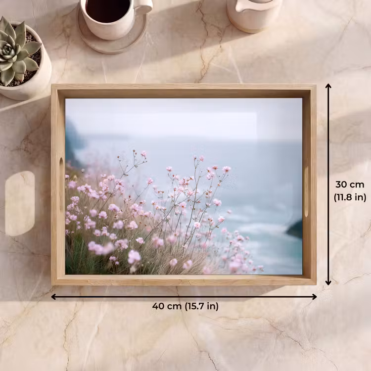 Tray - Cliff - Flowers - Sea - Pink — 7