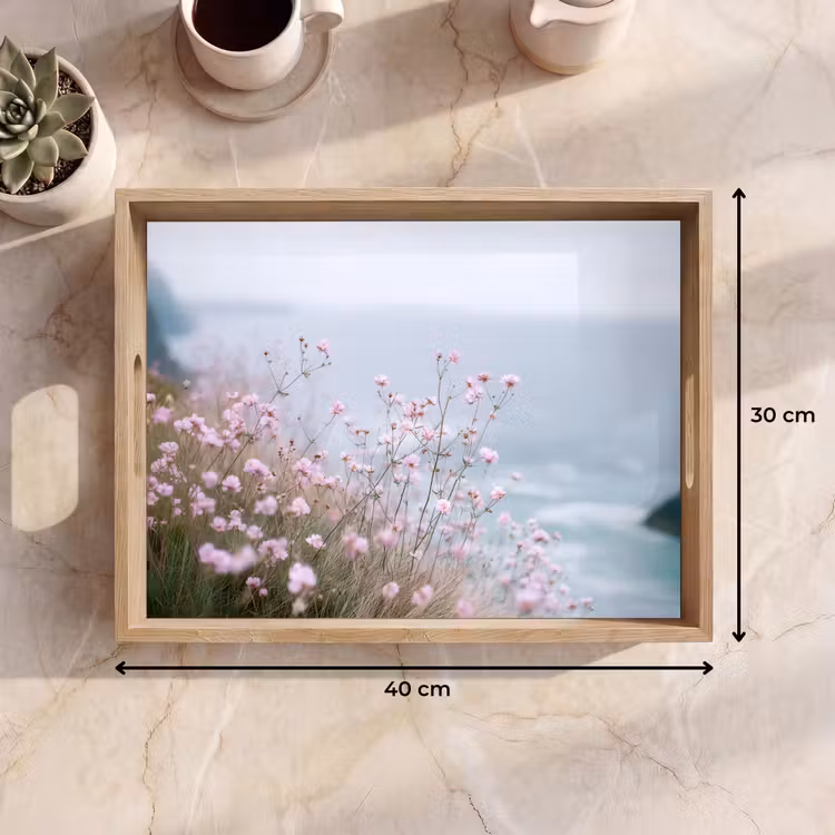 Tray - Cliff - Flowers - Sea - Pink — 8