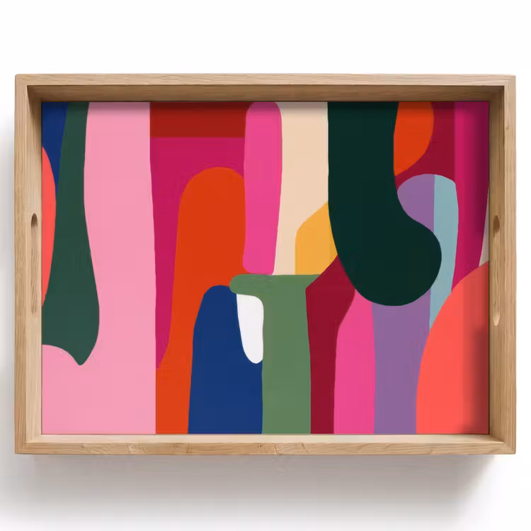 Tray - Color boxes - Straight - Round - Abstract — 1