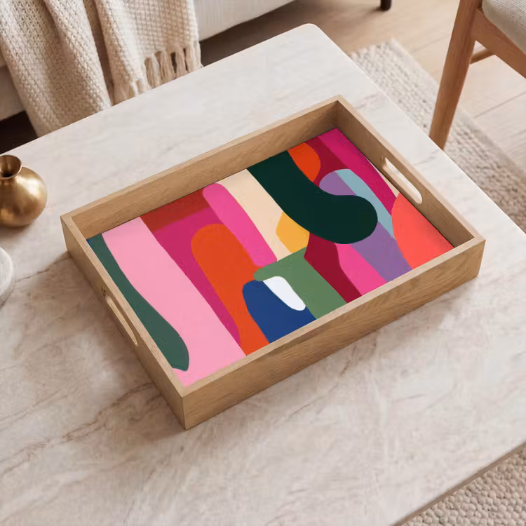Tray - Color boxes - Straight - Round - Abstract — 2