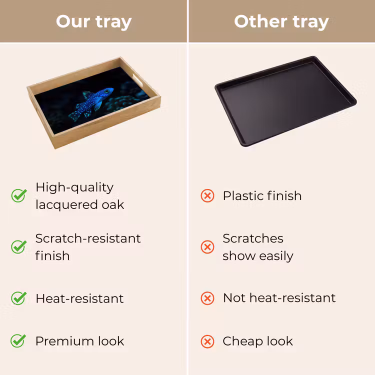 Tray - Fish - Dots - Coral - Blue — 10