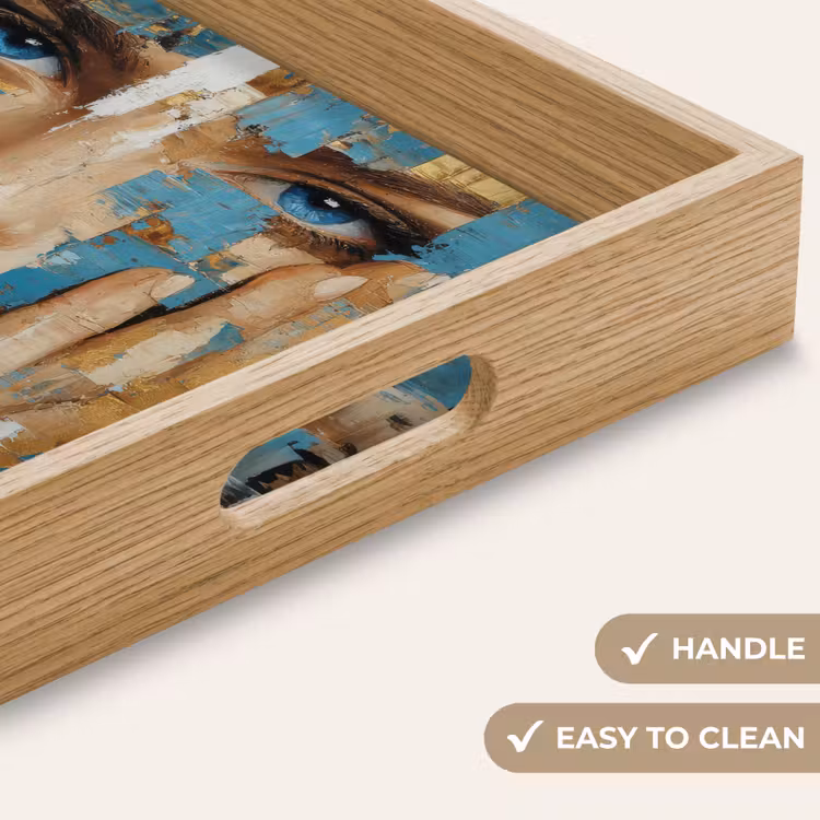 Tray - Abstract - Brush strokes - Blue - Face — 9
