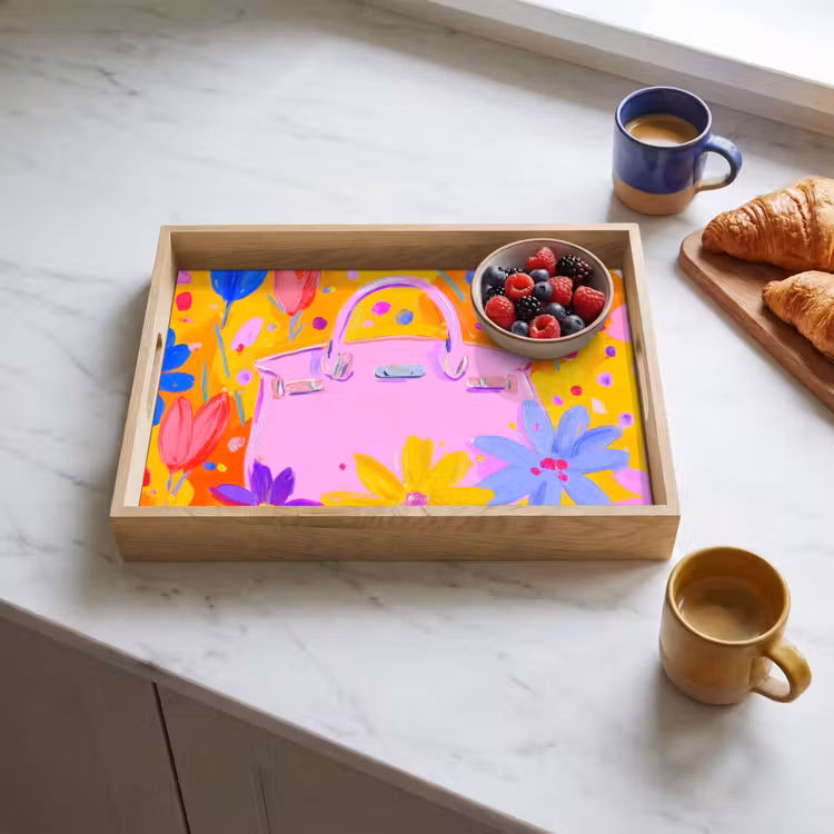 Tray - Bag - Pink - Flowers — 3