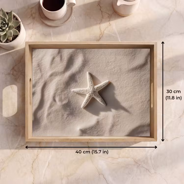 Tray - Beach - Starfish - Sand - Beige — 7