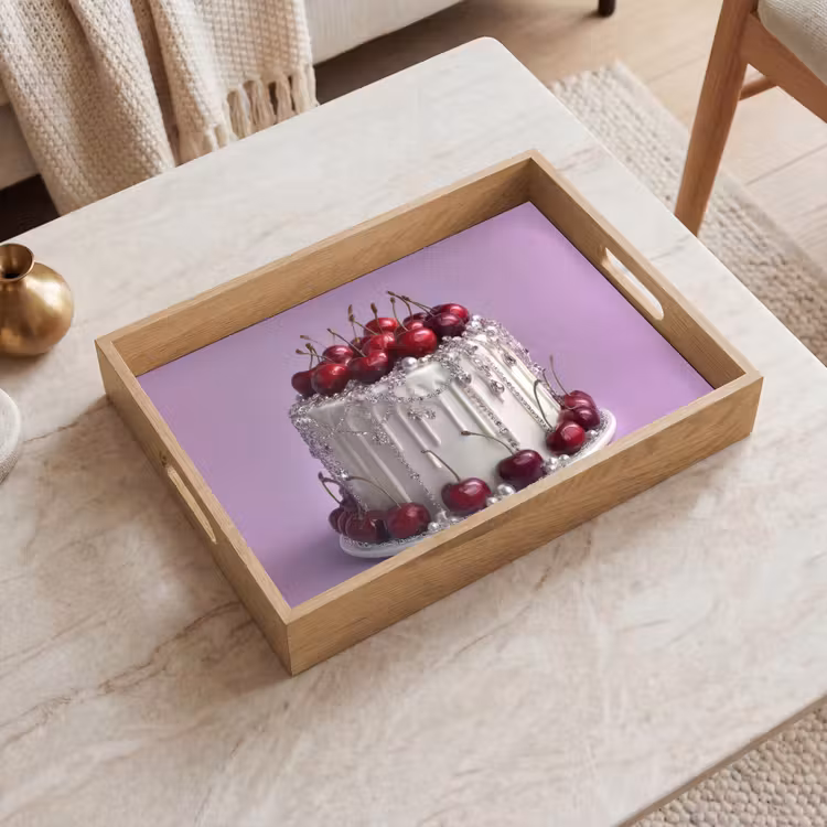 Tray - Cake - Cherries - Jewels - Red — 2