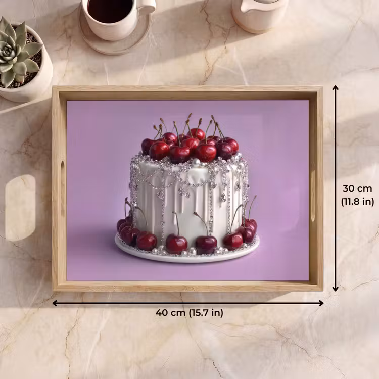 Tray - Cake - Cherries - Jewels - Red — 7