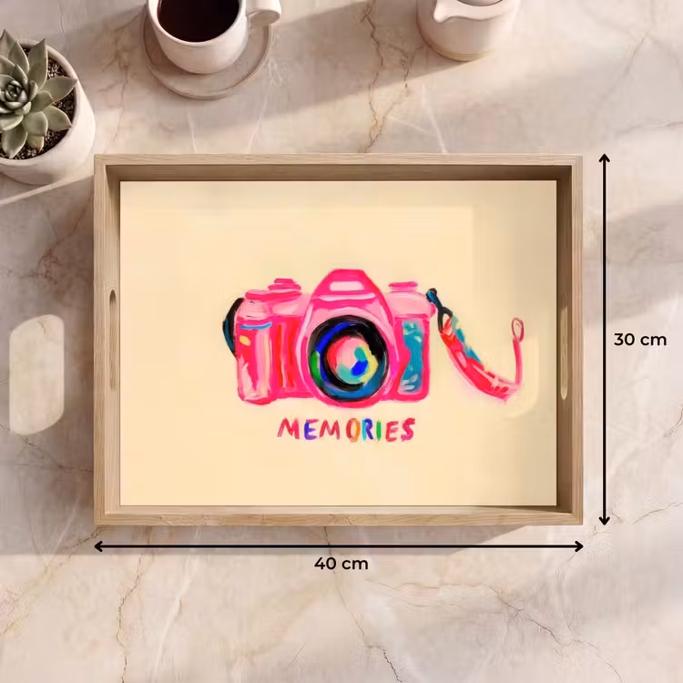 Tray - Camera - Memories - Pink - Painted — 8