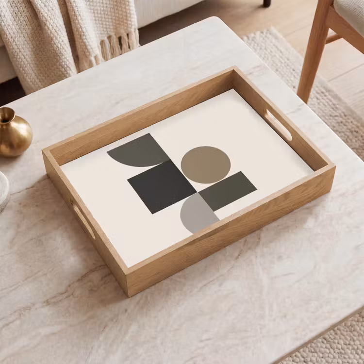 Tray - Earth tones - Abstract composition - Simple shapes — 2