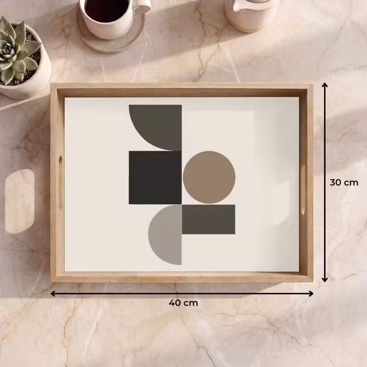 Tray - Earth tones - Abstract composition - Simple shapes — 8