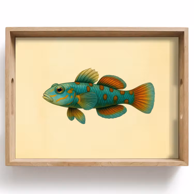 Tray - Fish - Blue - Dots - Scales — 1
