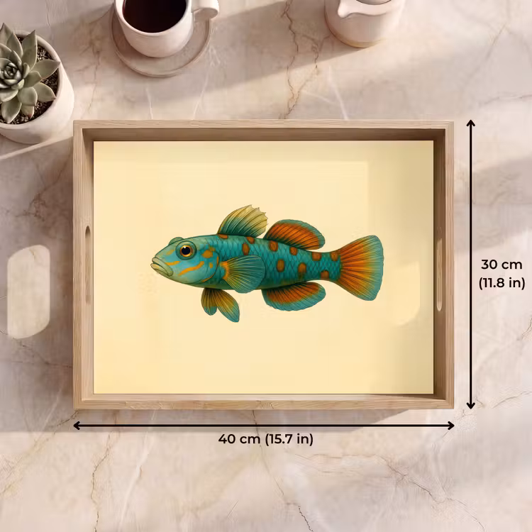 Tray - Fish - Blue - Dots - Scales — 7
