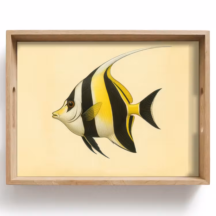 Tray - Fish - Ornamental - Dorsal fin - Yellow — 1