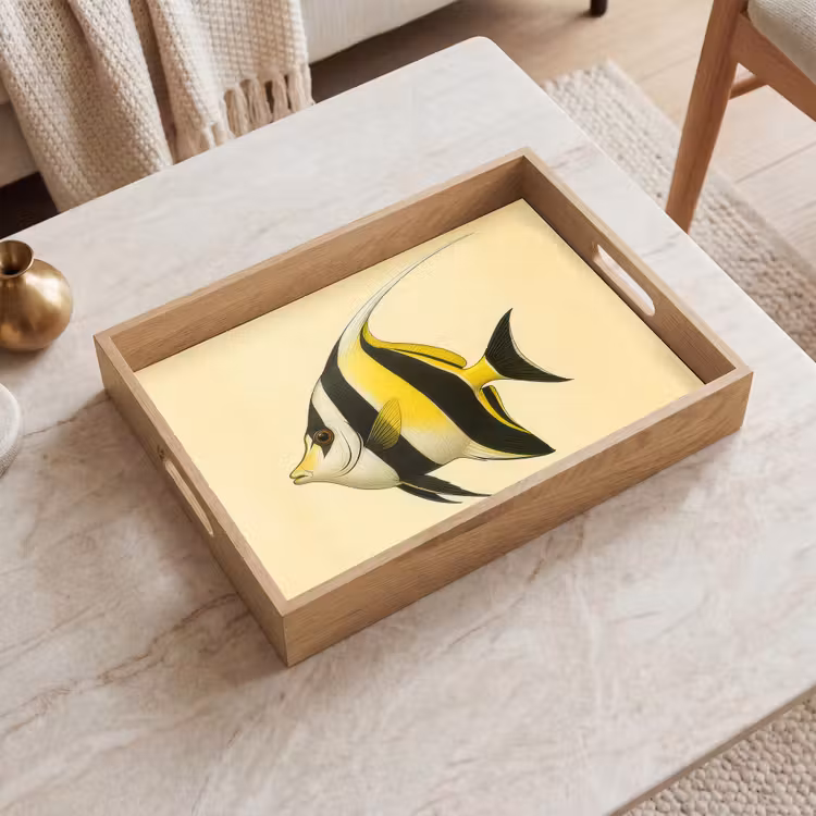 Tray - Fish - Ornamental - Dorsal fin - Yellow — 2