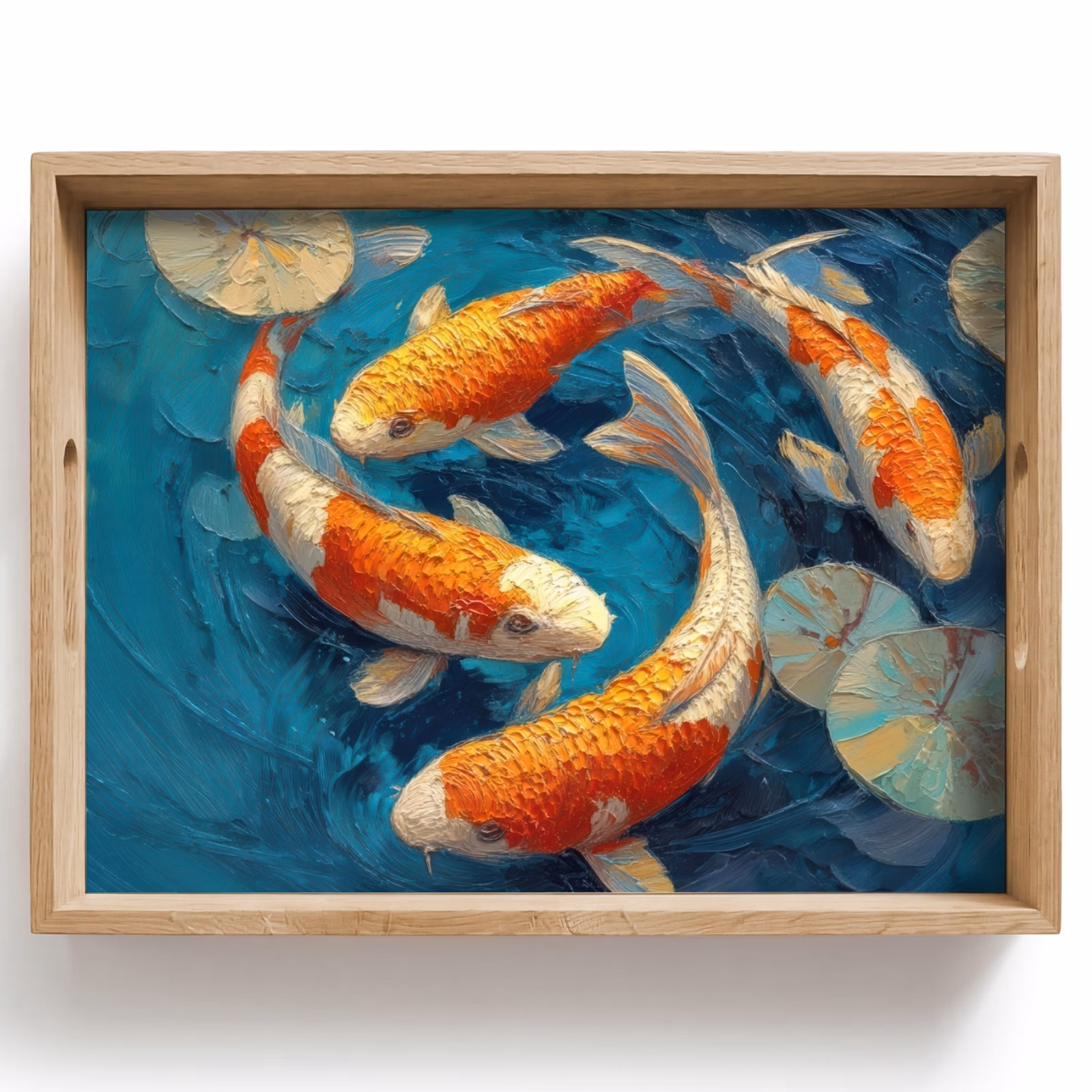 Tray - Fish - Water lilies - Orange - Water — 1
