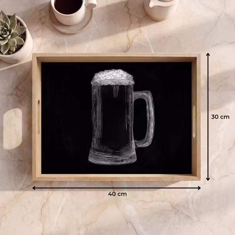 Tray - Beer mug - Foam - Chalk drawing — 8