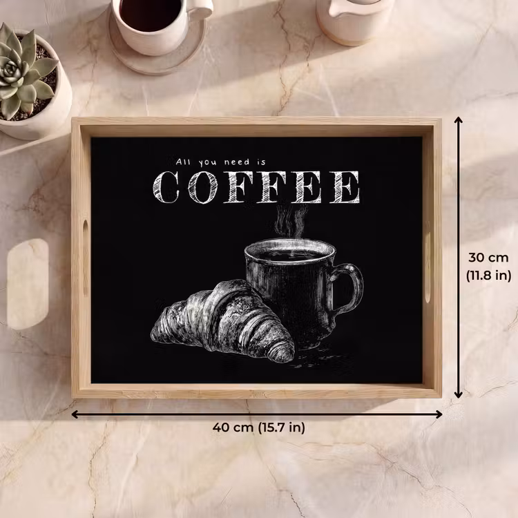 Tray - Coffee - Croissant - Text — 7