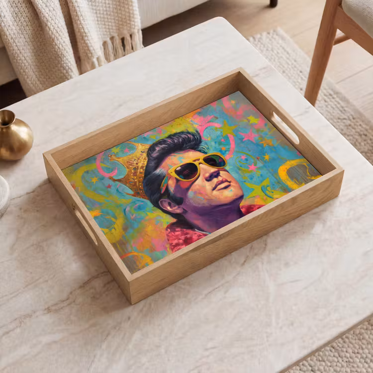 Tray - Colorful portrait - Crown - Stars — 2