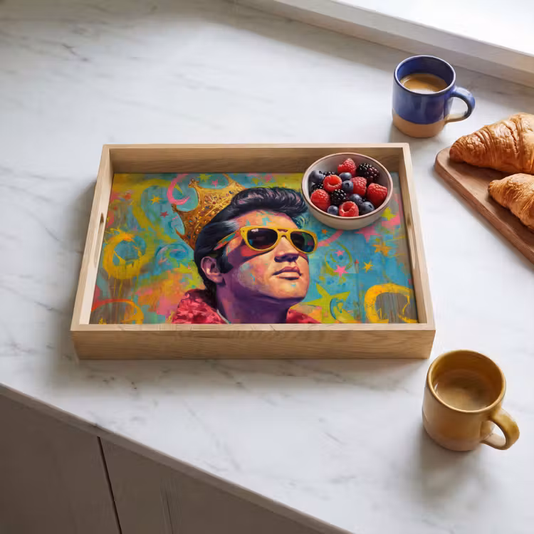 Tray - Colorful portrait - Crown - Stars — 3