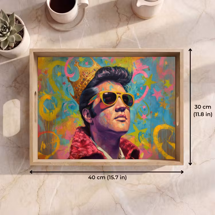 Tray - Colorful portrait - Crown - Stars — 7