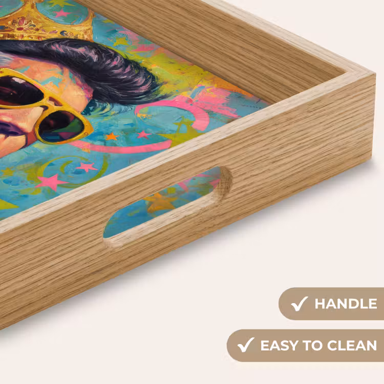 Tray - Colorful portrait - Crown - Stars — 9