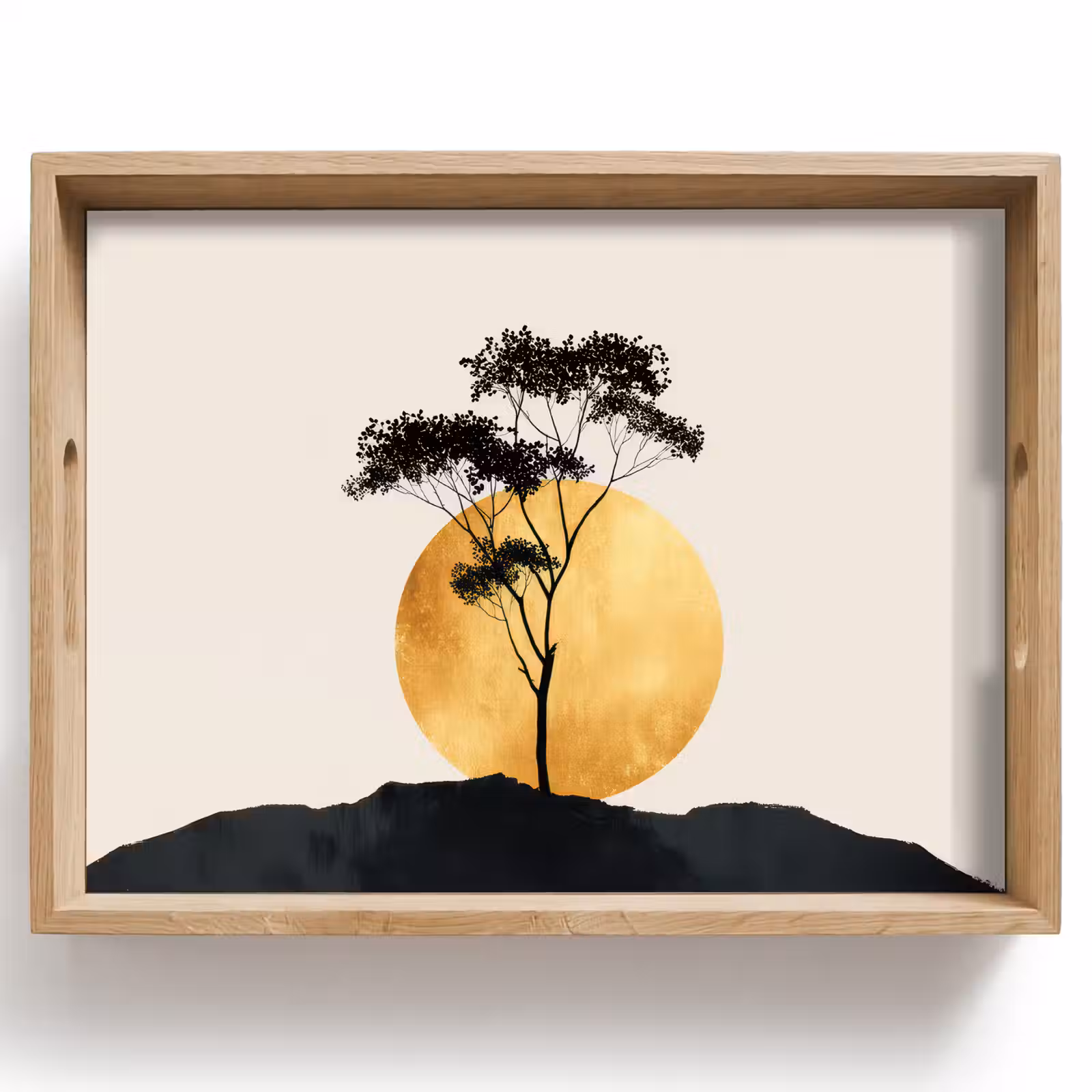 Tray - Black tree - Golden circle - Hill — 1